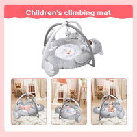 Soft newborn play mat with hanging activity toys