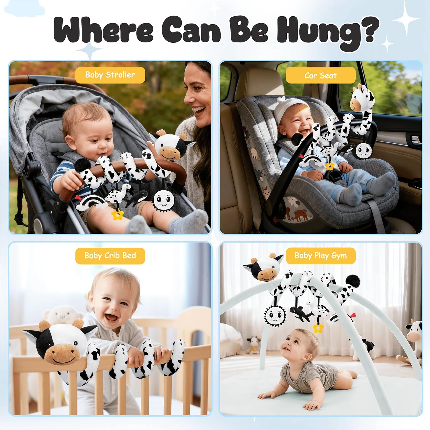 newborn sensory toy spiral activity for visual stimulation