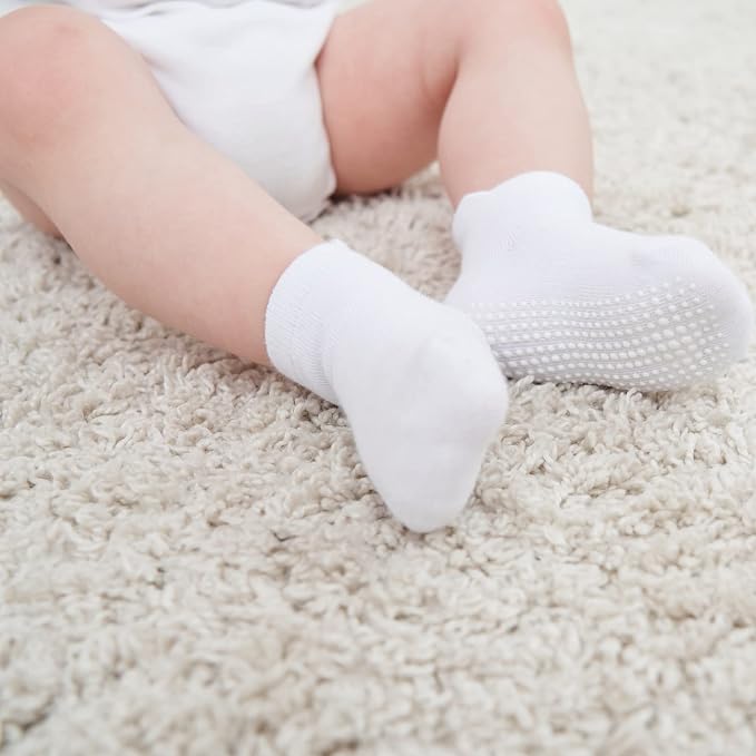 Newborn socks in neutral black white and grey colour options