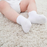 Newborn socks in neutral black white and grey colour options