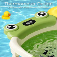 Baby bathtub designed for supervised newborn and toddler bathing