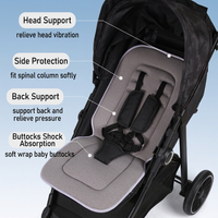 Newborn and toddler stroller seat cushion with breathable materials