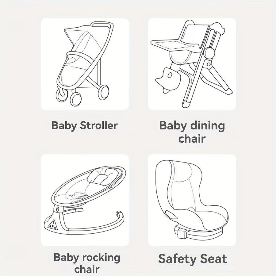Newborn and toddler seat cushion for strollers with comfort and safety