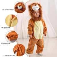 Front view of a cosy full-length infant outfit with cream tummy panel