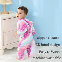 Full-length infant outfit featuring pastel colours and white star patterns
