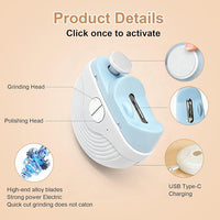 Newborn fingernail grooming machine with handheld rounded body and trimming area