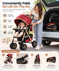 Newborn-style pram with spacious lower storage basket and large rear wheels