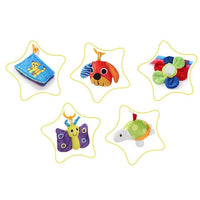Soft newborn tummy time playmat with colorful animal graphics