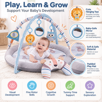 Infant activity gym and ball pit for supervised floor play