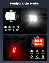 Bright bike lights for night riding and outdoor cycling safety