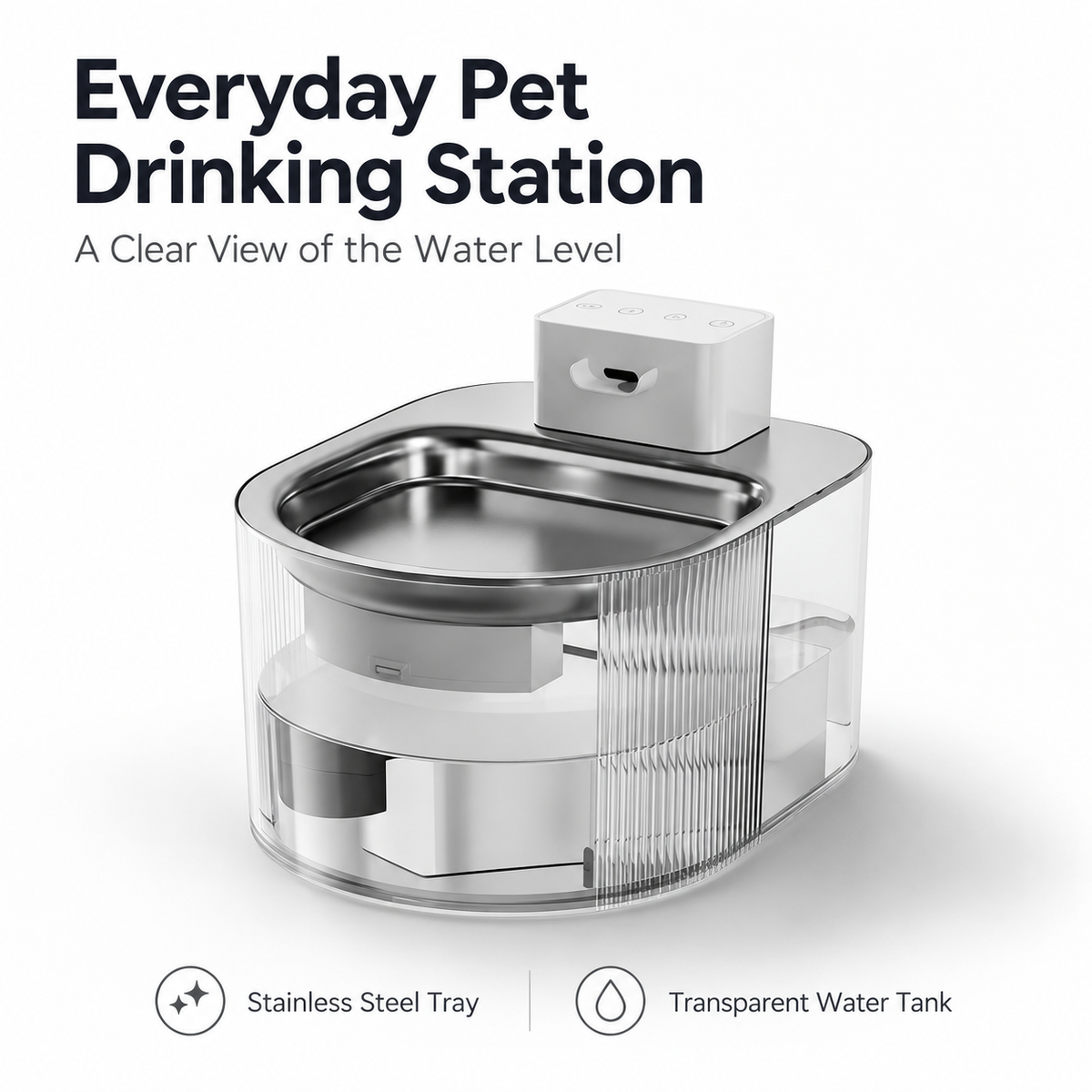 Non-Electric Pet Water Bowl for Everyday Drinking Water Access.