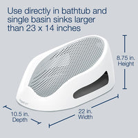 Non-slip base of Baby Bath Support to ensure safe positioning during bath time
