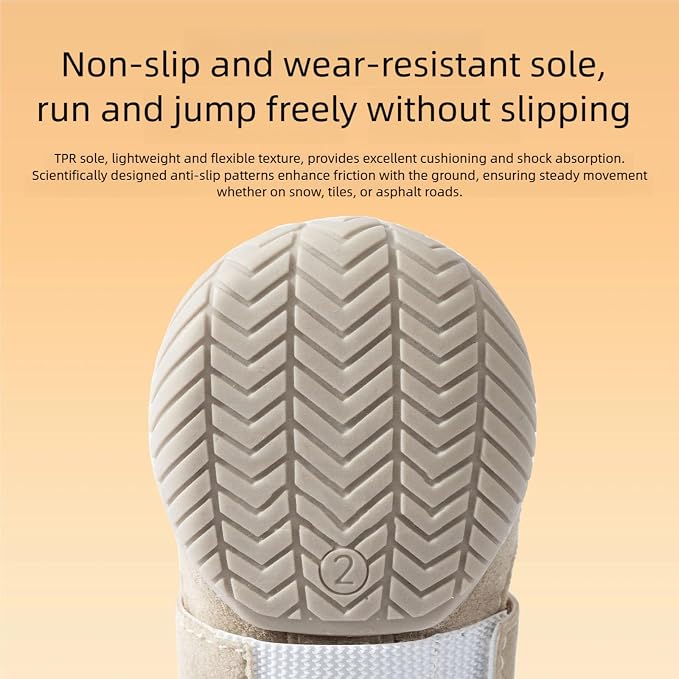 Non-slip dog shoes with textured sole for outdoor walking