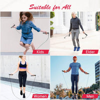Non-slip grip handles of adjustable fitness jump rope