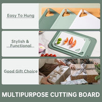 Non-slip plastic cutting board for everyday kitchen preparation