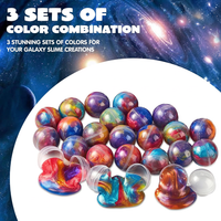 Galaxy slime balls 24 pack for kids with colorful swirl design