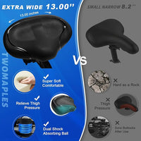 Noseless Bike Seat Cushion Installed on Exercise Bike for Maximum Comfort