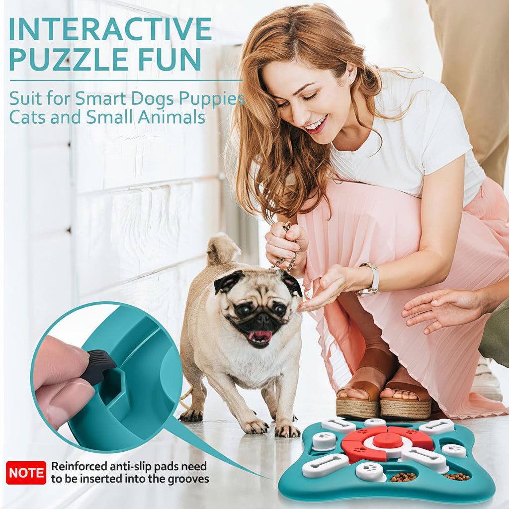 Interactive Pet Feeder Toy For Dogs And Cats During Indoor Play