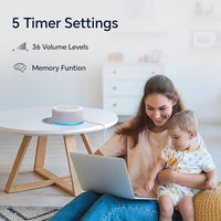 Sound machine night light in nursery for baby sleep and relaxation