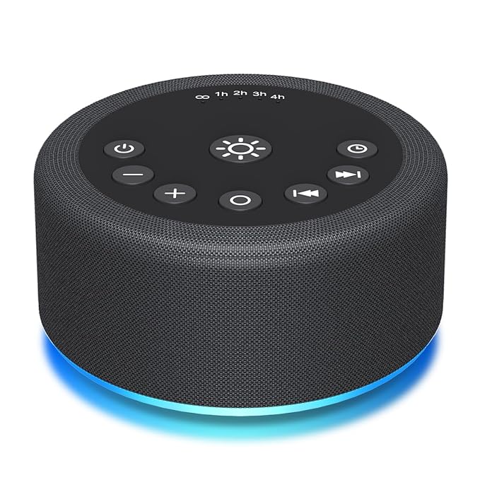 Sound machine night light in nursery for baby sleep and relaxation