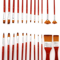 Nylon gouache and watercolor brushes set for canvas and curtain painting projects