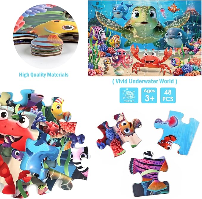 Ocean Animal Puzzle For Kids Learning Play