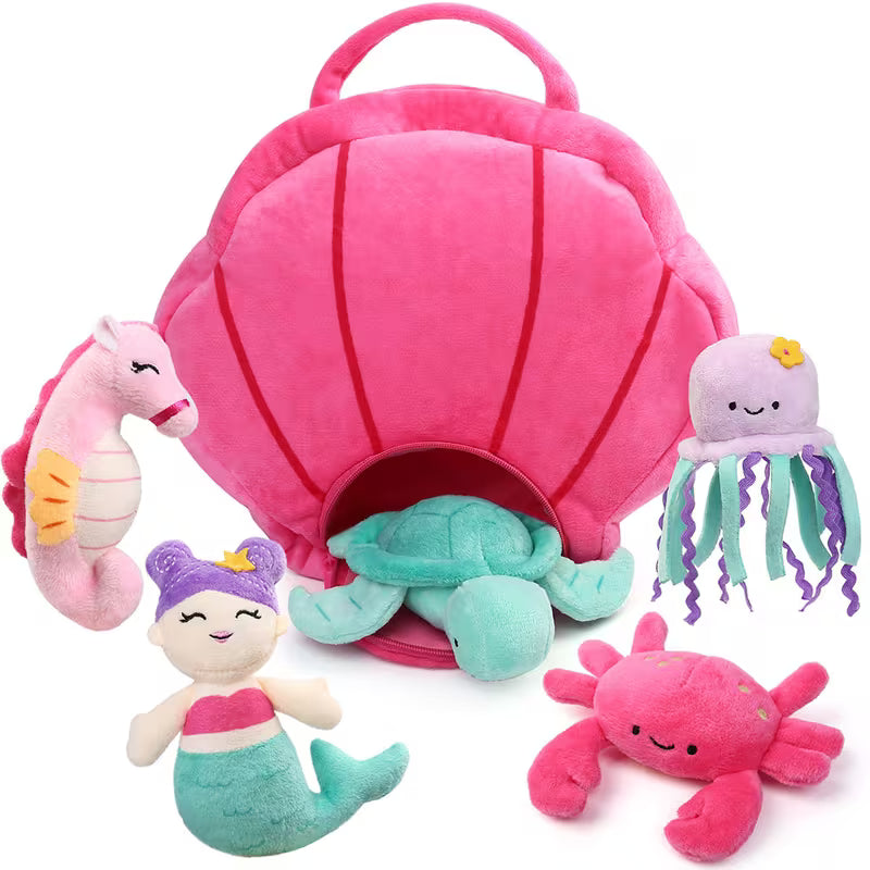 Ocean stuffed animals 5 pack sea creature plush toys for kids