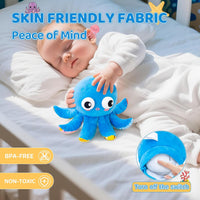 Interactive octopus toy with moving tentacles and musical entertainment features.