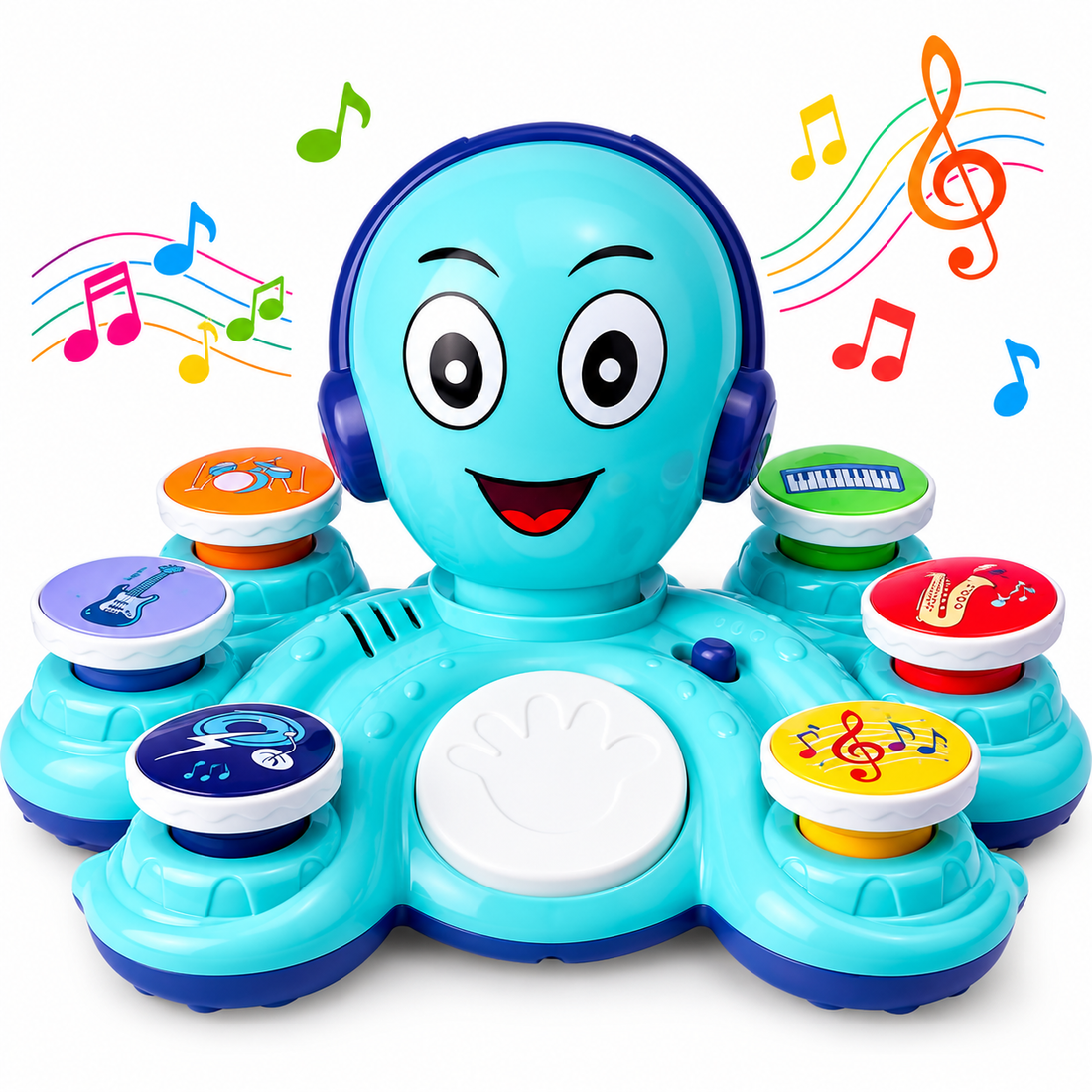 Octopus toy featuring electronic music, colorful lights and interactive sound activities.