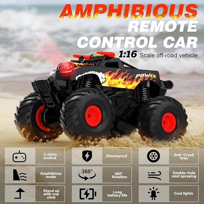 Off-road RC climbing car with 4WD design