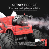Off-road RC dinosaur car with rugged wheel design