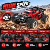 Off-road RC racing car featuring a sporty model vehicle design.