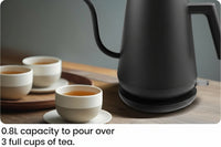 One-touch control button on a compact electric kettle