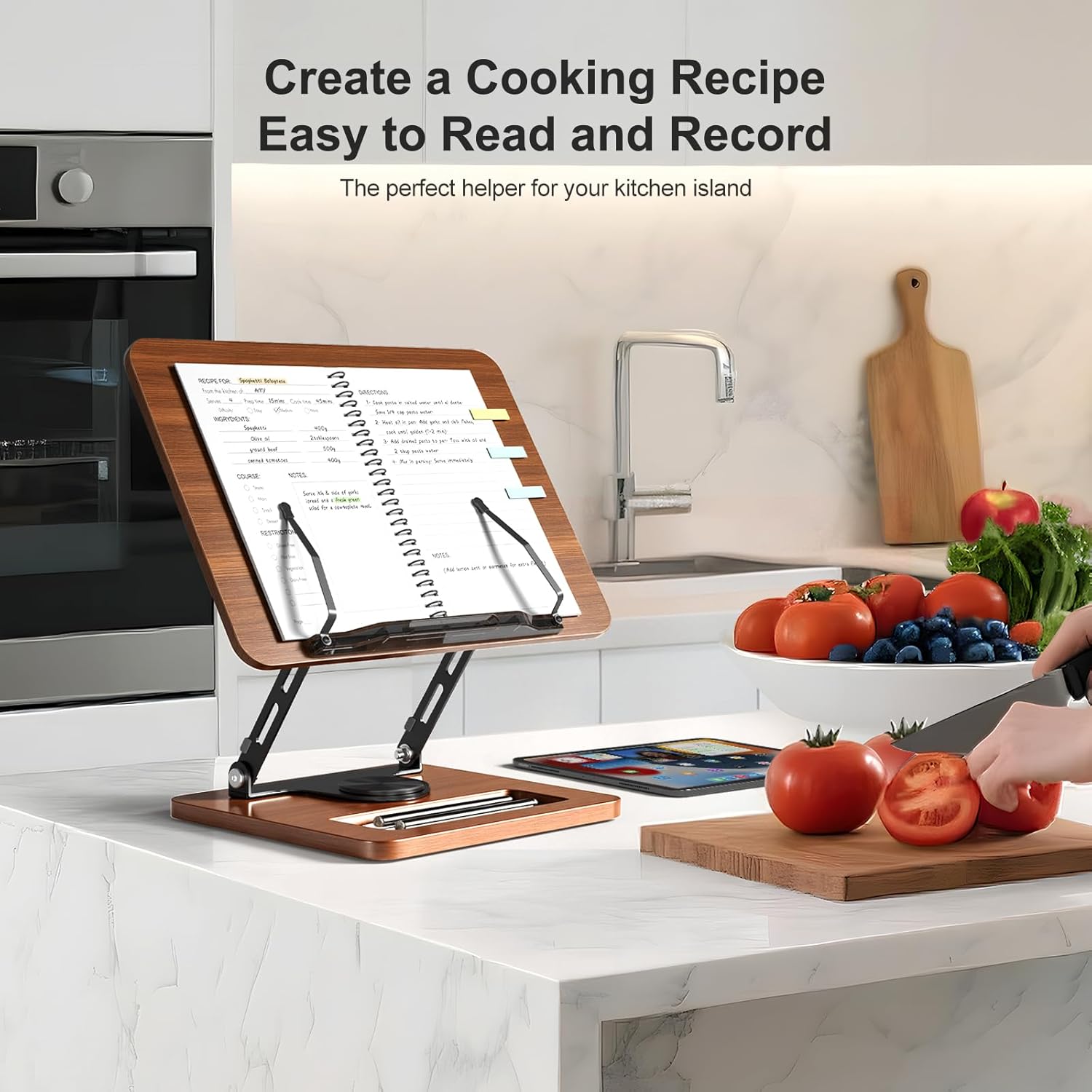 cookbook stand holder for kitchen hands free cooking