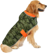 Orange Camo Dog Rain Jacket Designed for Outdoor Walks