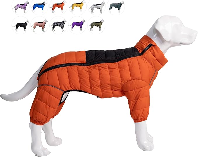Orange Warm Dog Vest With Four-Leg Coverage For Small Dogs