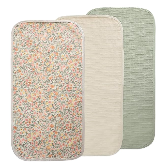Organic cotton water repellent changing pad liners, soft and leakproof, set of 2.