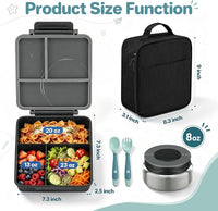 Lunch container with separate food sections