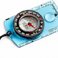 Advanced orienteering compass for hiking and outdoor navigation