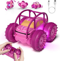 Amphibious RC car for outdoor play on compatible surfaces