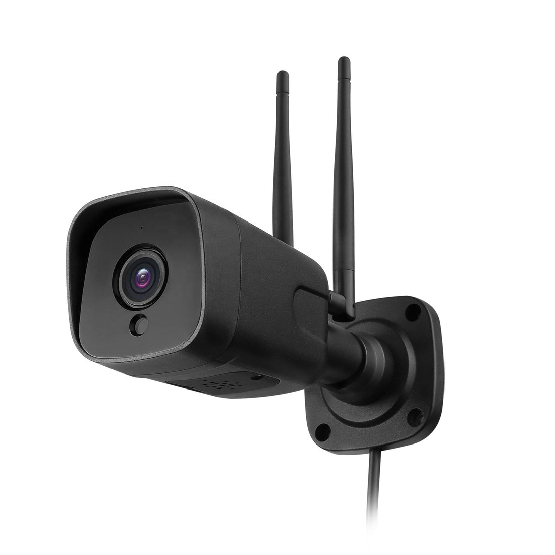 Outdoor network camera with solar panel for exterior viewing setup