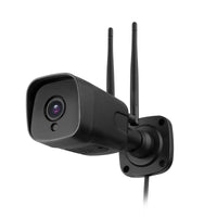 Outdoor network camera with solar panel for exterior viewing setup