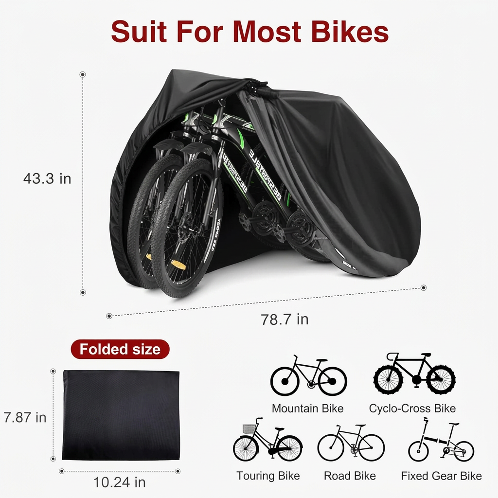 Outdoor cycle storage cover for protecting bikes in open areas
