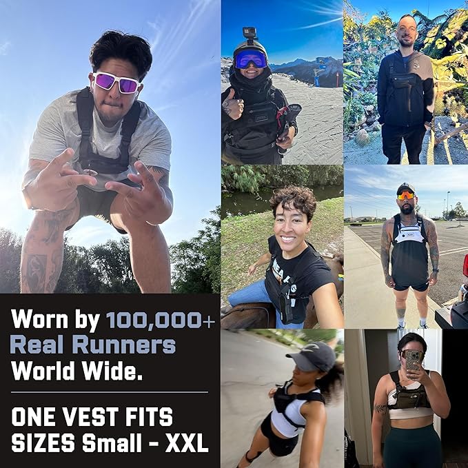 Outdoor fitness vest chest pack for running, cycling, hiking, and active sports