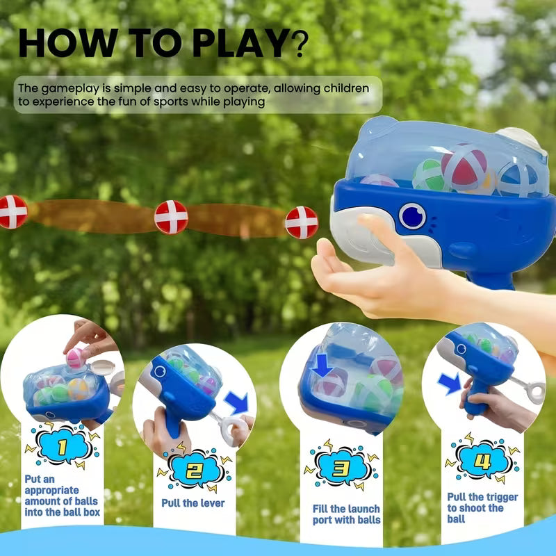Outdoor games whale sticky ball toy with durable plastic body