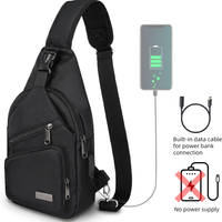 Outdoor hiking chest bag with zipper compartments