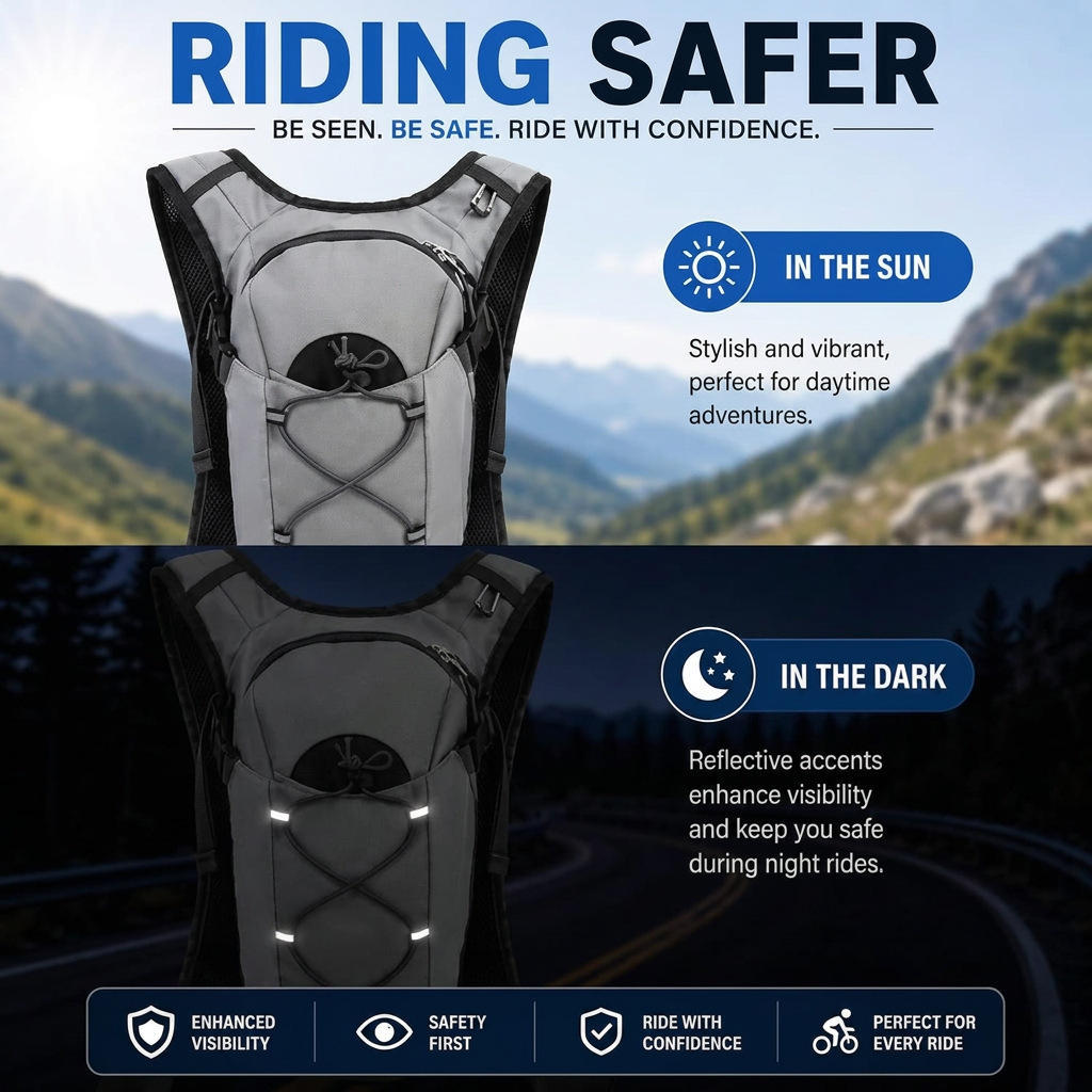 Outdoor hydration backpack for camping biking and active outdoor sports