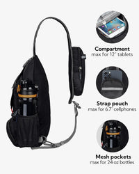 Outdoor packable sling bag with zipper pocket for small personal items