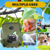 Outdoor solar shower bag for beach and camping with large capacity