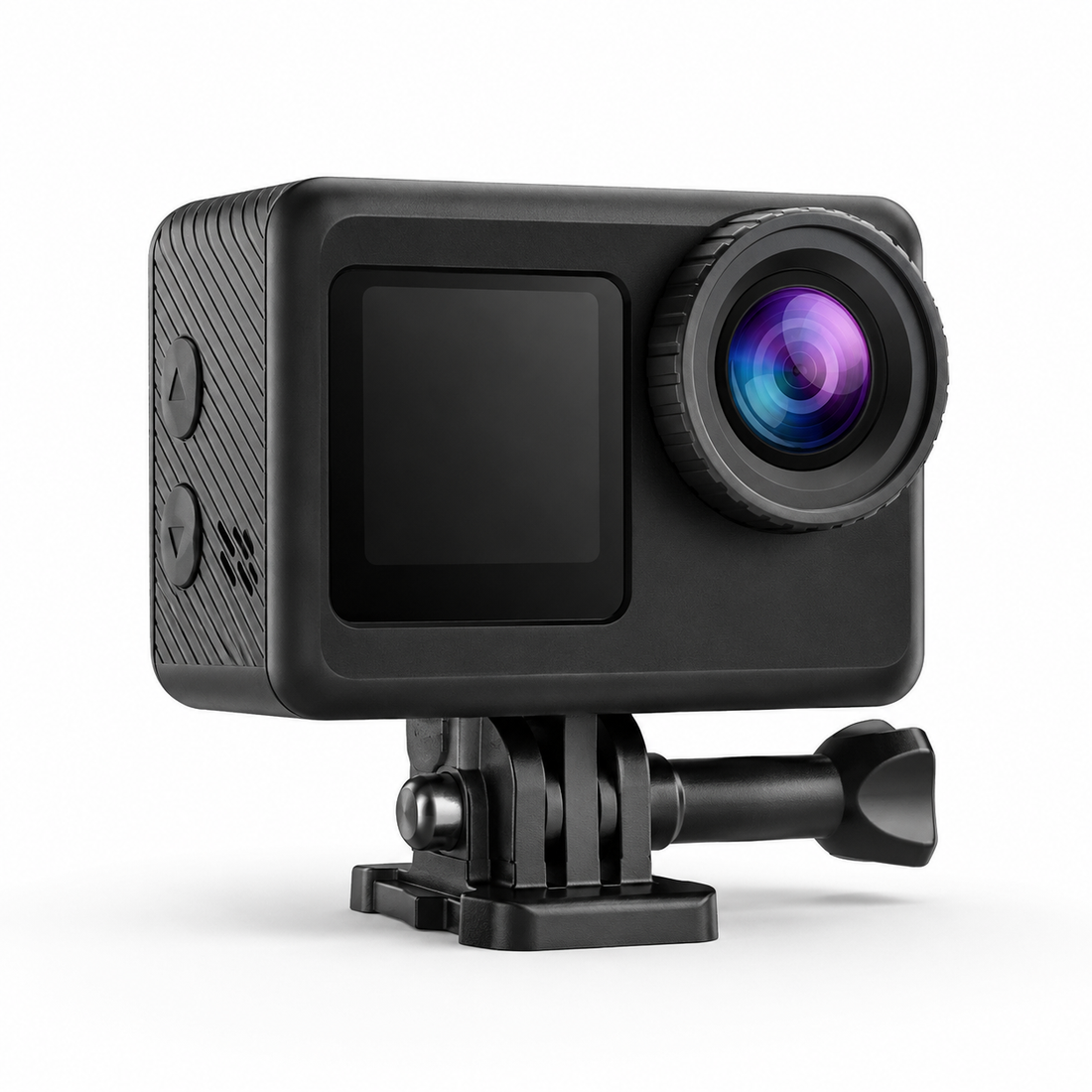 Outdoor sports action camera in black compact design
